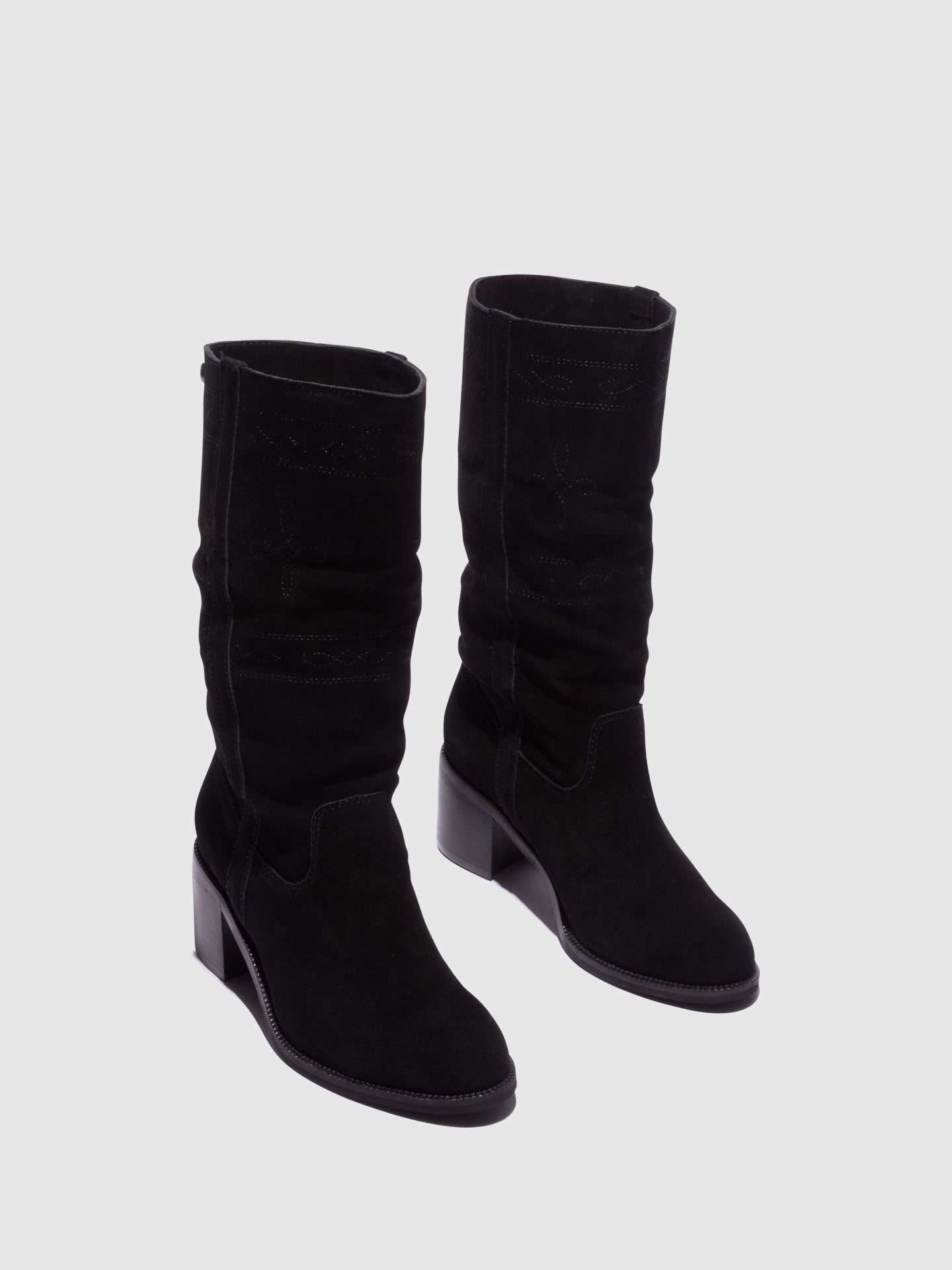 Top3 Black Round Toe Boots